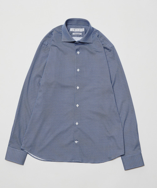 MEN'S MELROSE(メンズメルローズ)の「HITOYOSHIダブルネームシャツ プレミアムコットンジャージワイドカラーシャツ(シャツ/ブラウス・メンズ・ネイビー/ブルー・2/3/4/5)」の14枚目の写真