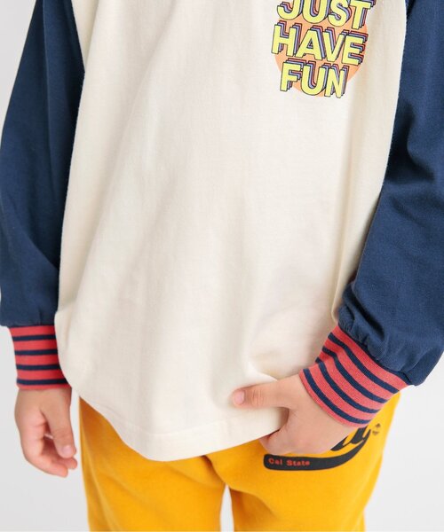 BREEZE（ブリーズ）の「ラグランPOPロンT（Tシャツ/カットソー・キッズ・グリーン/ネイビー・140/90/100/110/120/80/130）」の3枚目の写真
