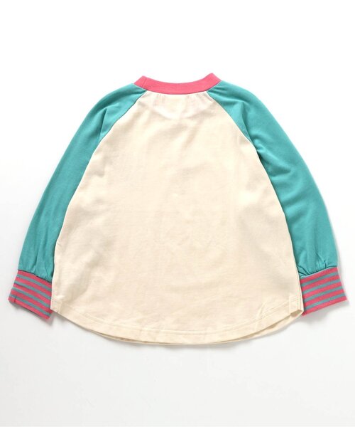 BREEZE（ブリーズ）の「ラグランPOPロンT（Tシャツ/カットソー・キッズ・グリーン/ネイビー・140/90/100/110/120/80/130）」の4枚目の写真