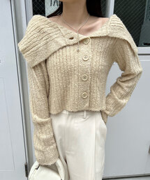 mline | [mline]襟付きボタンニットカーデ(カーディガン/ボレロ)