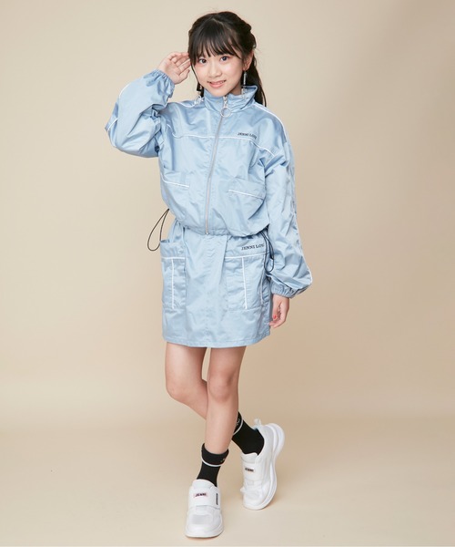 JENNI love（ジェニィラブ）の「【セットアップ対応】パイピングスタンドカラーブルゾン（ブルゾン・キッズ・サックスブルー/ブラック/オフホワイト・130cm/140cm/150cm/160cm）」の22枚目の写真