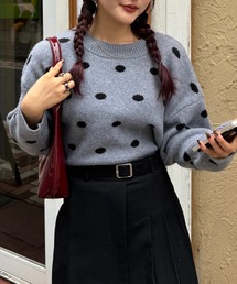 efill（エフィル）の「ドット柄 ニット（ニット/セーター）」