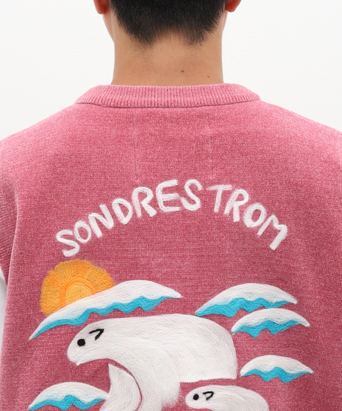 DAIRIKU（ダイリク）の「DAIRIKU Needle Punch Ska Knit Vest K-3（その他アウター・メンズ・ピンク/ブラック・MEDIUM）」の15枚目の写真