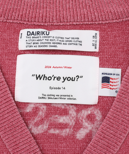DAIRIKU（ダイリク）の「DAIRIKU Needle Punch Ska Knit Vest K-3（その他アウター・メンズ・ピンク/ブラック・MEDIUM）」の18枚目の写真