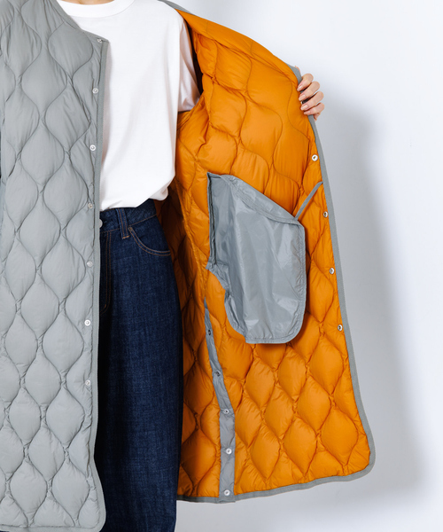 TAION(タイオン)の「【TAION】 オーバーサイズ ダウン ロングジャケット(ダウンジャケット/コート・レディース・モスグリーン/ブラック/グレイッシュベージュ・S)」の18枚目の写真