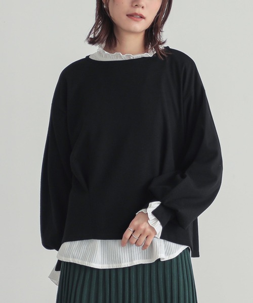 カフススリット微起毛カットソー』（Tシャツ/カットソー）｜n