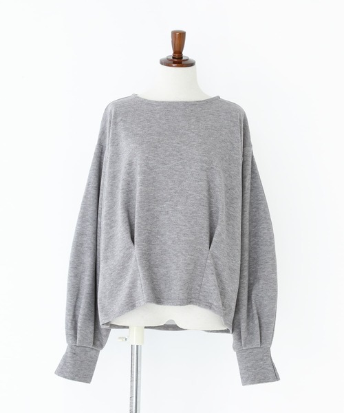n'OrLABEL(ノアールレーベル)の「カフススリット微起毛カットソー(Tシャツ/カットソー・レディース・ボルドー/杢グレー/ブラック・1/2)」の5枚目の写真