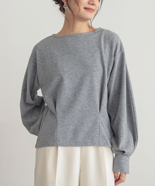n'OrLABEL(ノアールレーベル)の「カフススリット微起毛カットソー(Tシャツ/カットソー・レディース・ボルドー/杢グレー/ブラック・1/2)」の17枚目の写真