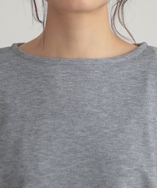 n'OrLABEL(ノアールレーベル)の「カフススリット微起毛カットソー(Tシャツ/カットソー・レディース・ボルドー/杢グレー/ブラック・1/2)」の21枚目の写真