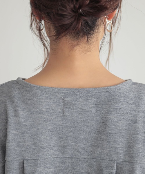 n'OrLABEL(ノアールレーベル)の「カフススリット微起毛カットソー(Tシャツ/カットソー・レディース・ボルドー/杢グレー/ブラック・1/2)」の22枚目の写真