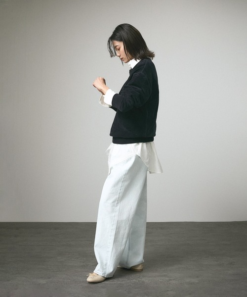 サロンアダムエロペ　ヘムクロスレースシャツ SALON adam et rope'｜ヘムクロスレースシャツ | Rakuten