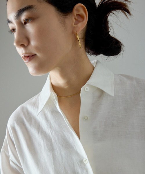 サロンアダムエロペ　ヘムクロスレースシャツ サロン アダム エ ロペ SALON adam et rope' ヘムクロスレース