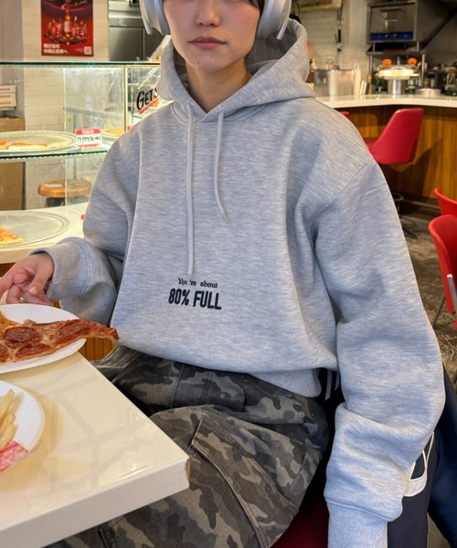 CIAOPANIC TYPY(チャオパニックティピー)の「【UNISEX】丈の長さが選べる!刺繍ロゴ裏起毛パーカー(パーカー・メンズ・ブラウン/グレー/ネイビー・LARGE/MEDIUM)」の5枚目の写真