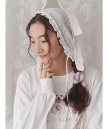 merry jenny | RIBBON cotton bonnet(その他ヘアアクセサリー)
