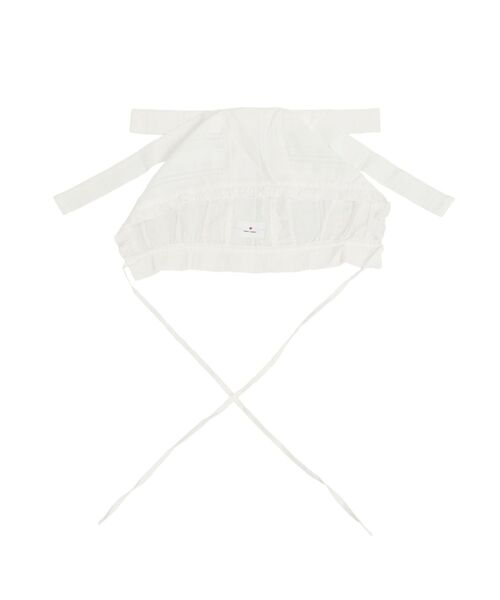 merry jenny（メリージェニー）の「RIBBON cotton bonnet（その他ヘアアクセサリー・レディース・ブラック/オフホワイト・FREE）」の4枚目の写真