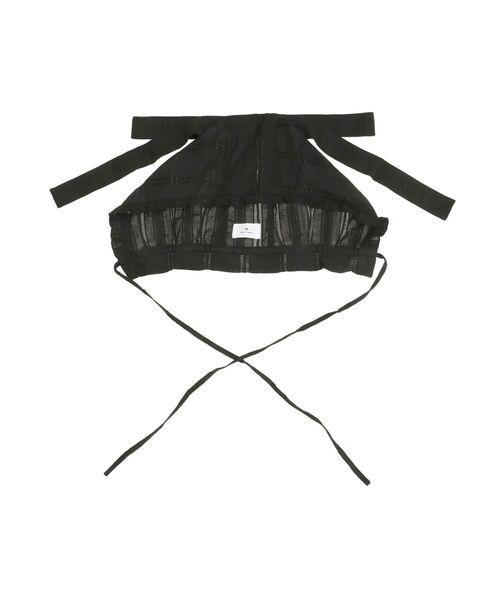 merry jenny（メリージェニー）の「RIBBON cotton bonnet（その他ヘアアクセサリー・レディース・ブラック/オフホワイト・FREE）」の5枚目の写真