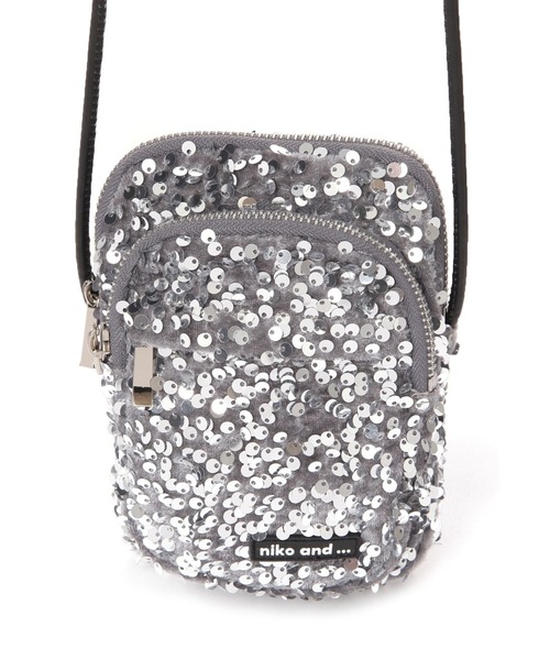 niko and...（ニコアンド）の「オリジナルお財布スパンコールショルダーバッグ（ショルダーバッグ・レディース・マルチ/シルバー/グリーン・0）」の4枚目の写真