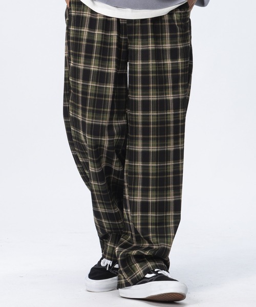 WOODENDOLL(ウッディンドール)の「WOODENDOLL ワイドパンツ チェック ウエスト ドローコード PT24AW87(その他パンツ・メンズ・ブラック/ブラウン/グリーン・M/L/S)」の3枚目の写真