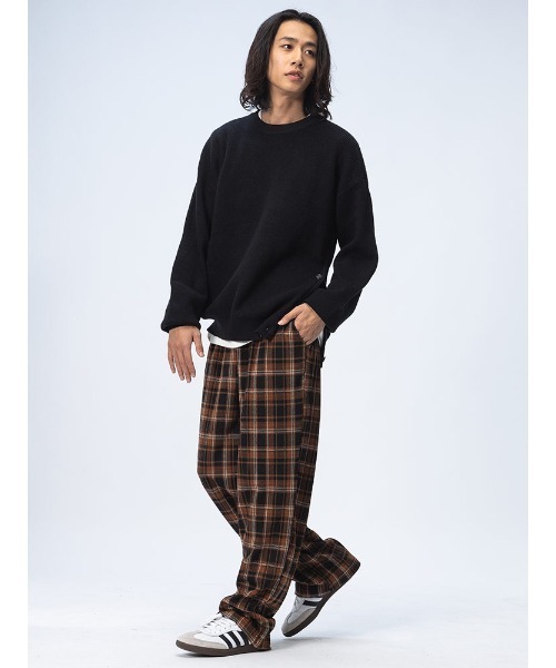 WOODENDOLL(ウッディンドール)の「WOODENDOLL ワイドパンツ チェック ウエスト ドローコード PT24AW87(その他パンツ・メンズ・ブラック/ブラウン/グリーン・M/L/S)」の5枚目の写真