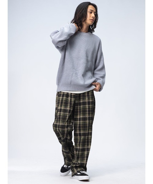 WOODENDOLL(ウッディンドール)の「WOODENDOLL ワイドパンツ チェック ウエスト ドローコード PT24AW87(その他パンツ・メンズ・ブラック/ブラウン/グリーン・M/L/S)」の6枚目の写真