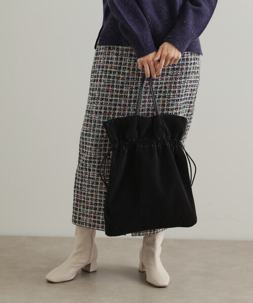 OPAQUE.CLIP(オペークドットクリップ)の「【A4サイズ対応】プリーツドロストショルダーバッグ(ショルダーバッグ・レディース・ブルー系6/ベージュ系6/ブラック/シルバー/ピンク系9・00)」の1枚目の写真