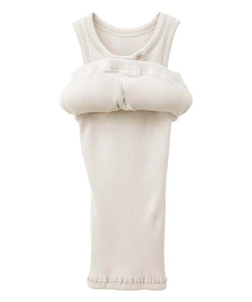 OSCALITO（オスカリート）の「《別注》【Oscalito/オスカリート】パッド付アメリカンスリーブタンクトップ（タンクトップ・レディース・ホワイト/ブラック/ライトベージュ・2）」の4枚目の写真