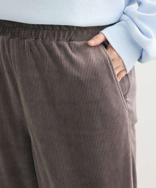 Green　Parks（グリーンパークス）の「ぽかぽか裏起毛ベロアイージーパンツ（その他パンツ・レディース・ブルー/ホワイト系その他2/ブラック/ピンク/ダークグレー・FREE）」の11枚目の写真