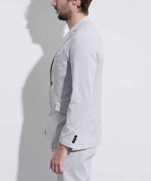 HIDEAWAYS NICOLE（ハイダウェイニコル）の「ガムストレッチブライトスラブジャケット（テーラードジャケット・メンズ・ネイビー/ライトグレー/ブラック・MEDIUM/LARGE/X-LARGE）」の8枚目の写真