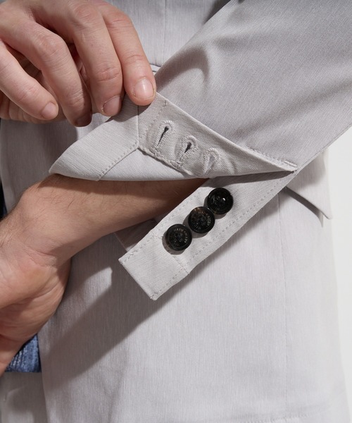 HIDEAWAYS NICOLE（ハイダウェイニコル）の「ガムストレッチブライトスラブジャケット（テーラードジャケット・メンズ・ネイビー/ライトグレー/ブラック・MEDIUM/LARGE/X-LARGE）」の14枚目の写真