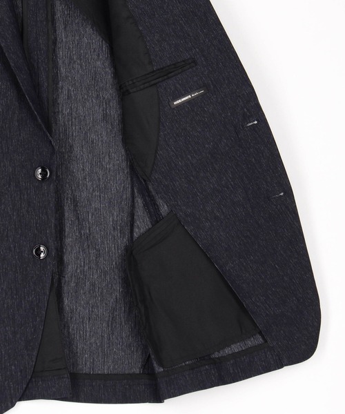 HIDEAWAYS NICOLE（ハイダウェイニコル）の「ガムストレッチブライトスラブジャケット（テーラードジャケット・メンズ・ネイビー/ライトグレー/ブラック・MEDIUM/LARGE/X-LARGE）」の4枚目の写真