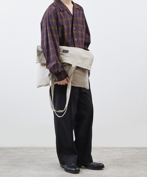 And A(アンドエー)の「And A アンドエー / BIG TOTE BAG 2WAYデカトートバッグ ビッグトートバッグ ショルダーバッグ / AA-A24U002(トートバッグ・メンズ・ライトグレー/ブラウン・FREE)」の3枚目の写真