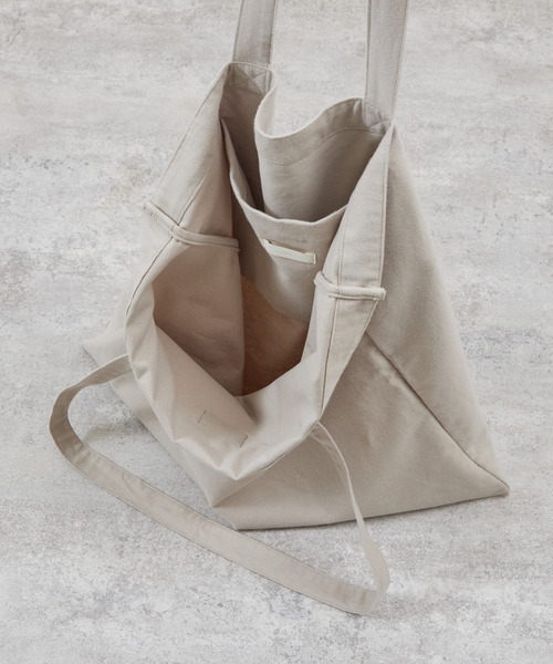 And A(アンドエー)の「And A アンドエー / BIG TOTE BAG 2WAYデカトートバッグ ビッグトートバッグ ショルダーバッグ / AA-A24U002(トートバッグ・メンズ・ライトグレー/ブラウン・FREE)」の14枚目の写真
