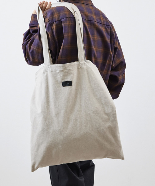 And A(アンドエー)の「And A アンドエー / BIG TOTE BAG 2WAYデカトートバッグ ビッグトートバッグ ショルダーバッグ / AA-A24U002(トートバッグ・メンズ・ライトグレー/ブラウン・FREE)」の6枚目の写真