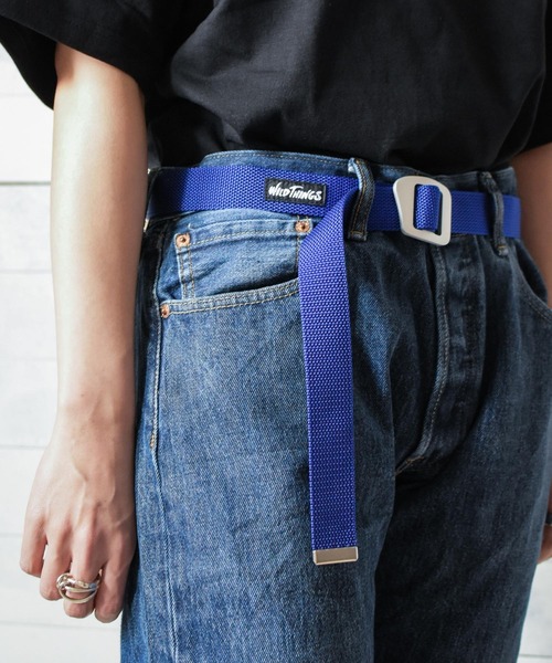 WILD THINGS(ワイルドシングス)の「▼WILD THINGS▼BRIGHT WEBBING BELT(ベルト・メンズ・ピンク/ブラック/オレンジ/ブルー・FREE)」の1枚目の写真
