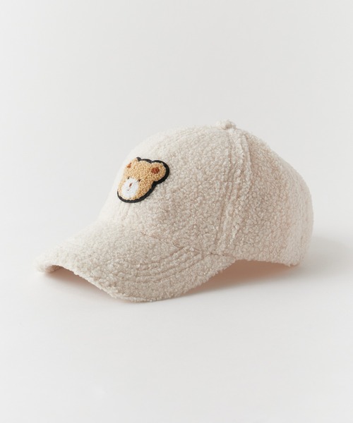 ROOPTOKYO(ループトウキョウ)の「クマデザインボアキャップ ベースボールキャップ(キャップ・レディース・ベージュ/ネイビー/ホワイト/ブラウン/ピンク/ブラック・FREE)」の7枚目の写真