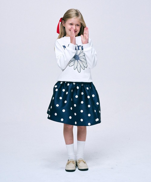 Mardi Mercredi（マルディメクルディ）の「KIDS SWEATSHIRT FLOWERMARDI / キッズ スウェットシャツ フラワーマルディ（スウェット・キッズ・アイボリー/ヘザーグレー/ブラック・130cm/120cm/110cm/100cm）」の6枚目の写真