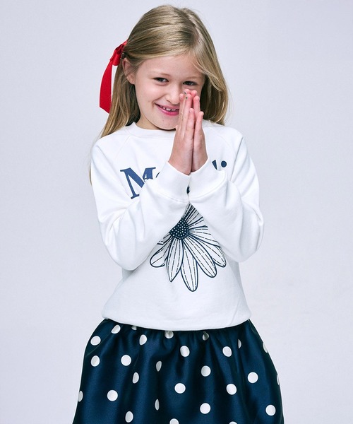 Mardi Mercredi（マルディメクルディ）の「KIDS SWEATSHIRT FLOWERMARDI / キッズ スウェットシャツ フラワーマルディ（スウェット・キッズ・アイボリー/ヘザーグレー/ブラック・130cm/120cm/110cm/100cm）」の9枚目の写真