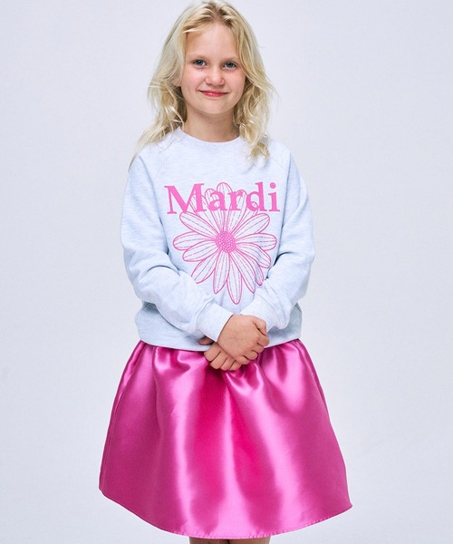 Mardi Mercredi（マルディメクルディ）の「KIDS SWEATSHIRT FLOWERMARDI / キッズ スウェットシャツ フラワーマルディ（スウェット・キッズ・アイボリー/ヘザーグレー/ブラック・130cm/120cm/110cm/100cm）」の17枚目の写真