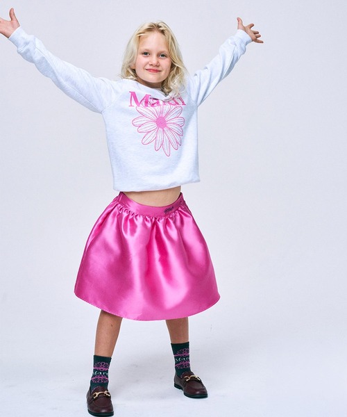 Mardi Mercredi（マルディメクルディ）の「KIDS SWEATSHIRT FLOWERMARDI / キッズ スウェットシャツ フラワーマルディ（スウェット・キッズ・アイボリー/ヘザーグレー/ブラック・130cm/120cm/110cm/100cm）」の18枚目の写真