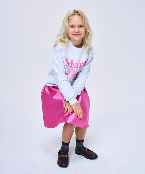 Mardi Mercredi（マルディメクルディ）の「KIDS SWEATSHIRT FLOWERMARDI / キッズ スウェットシャツ フラワーマルディ（スウェット・キッズ・アイボリー/ヘザーグレー/ブラック・130cm/120cm/110cm/100cm）」の20枚目の写真