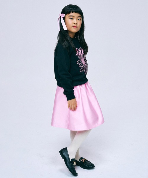 Mardi Mercredi（マルディメクルディ）の「KIDS SWEATSHIRT FLOWERMARDI / キッズ スウェットシャツ フラワーマルディ（スウェット・キッズ・アイボリー/ヘザーグレー/ブラック・130cm/120cm/110cm/100cm）」の14枚目の写真