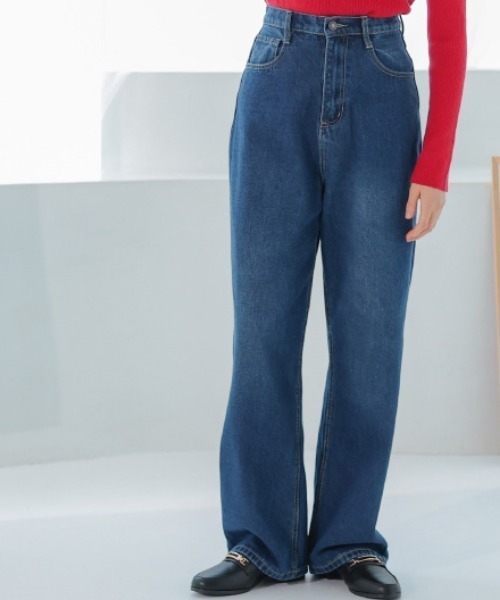 aquagarage(アクアガレージ)の「デニムワイドパンツ(その他パンツ・レディース・ネイビー/ブルー/ブラック・M/L)」の8枚目の写真