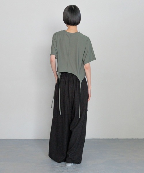 yuw(ユウ)の「ガーターヘムTee 326069(Tシャツ/カットソー・レディース・チャコールグレー/グリーン・FREE)」の11枚目の写真