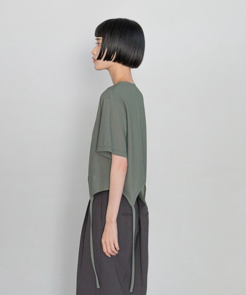 yuw(ユウ)の「ガーターヘムTee 326069(Tシャツ/カットソー・レディース・チャコールグレー/グリーン・FREE)」の13枚目の写真