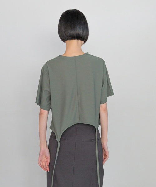 yuw(ユウ)の「ガーターヘムTee 326069(Tシャツ/カットソー・レディース・チャコールグレー/グリーン・FREE)」の14枚目の写真