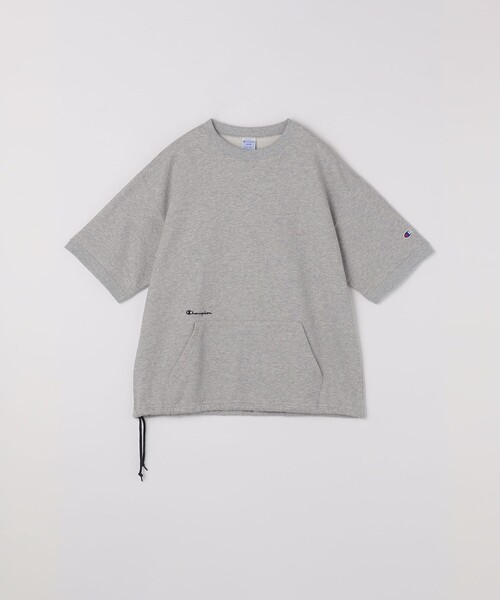 新作‼️チャンピオンSHIPS any 半袖スウェット　カンガルーポケット　XL SHIPS any別注】Champion: ロゴ 刺繍 スピンドル スウェット T