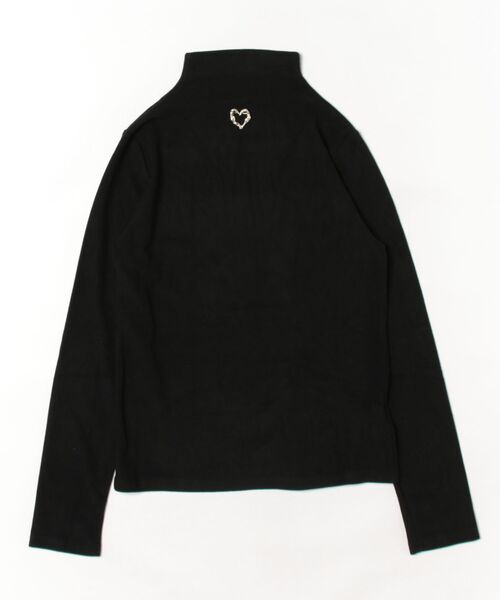STYLEBLOCK(スタイルブロック)の「ハートブローチ付きボトルネックトップス(Tシャツ/カットソー・レディース・ホワイト/ライトブルー/ライトイエロー/ライトピンク/ブラック/ライトグリーン・FREE)」の9枚目の写真