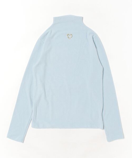 STYLEBLOCK(スタイルブロック)の「ハートブローチ付きボトルネックトップス(Tシャツ/カットソー・レディース・ホワイト/ライトブルー/ライトイエロー/ライトピンク/ブラック/ライトグリーン・FREE)」の10枚目の写真