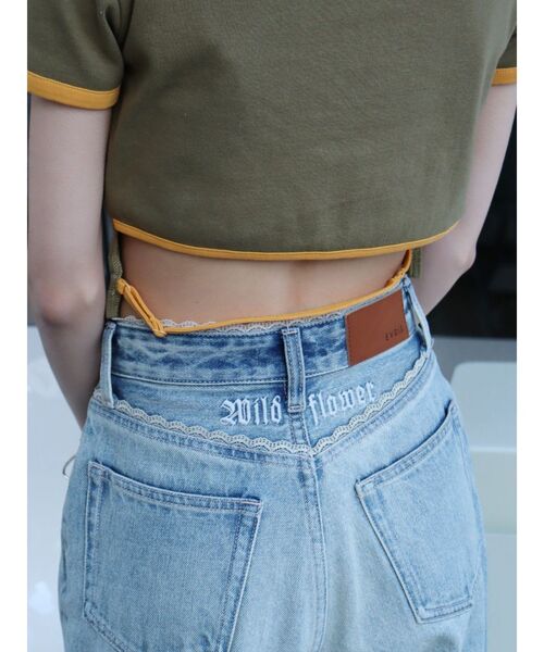 レースグラフィックワイドデニムパンツ EVRIS（エヴリス）の「【再生産！】レースグラフィックワイド