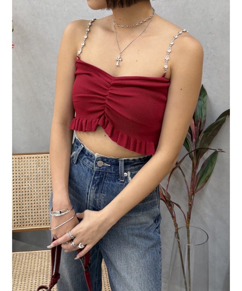 EVRIS（エヴリス）の「【再生産！】レースグラフィックワイドデニムパンツ（デニムパンツ・レディース・ブルー/ライトブルー・MEDIUM/SMALL）」の4枚目の写真